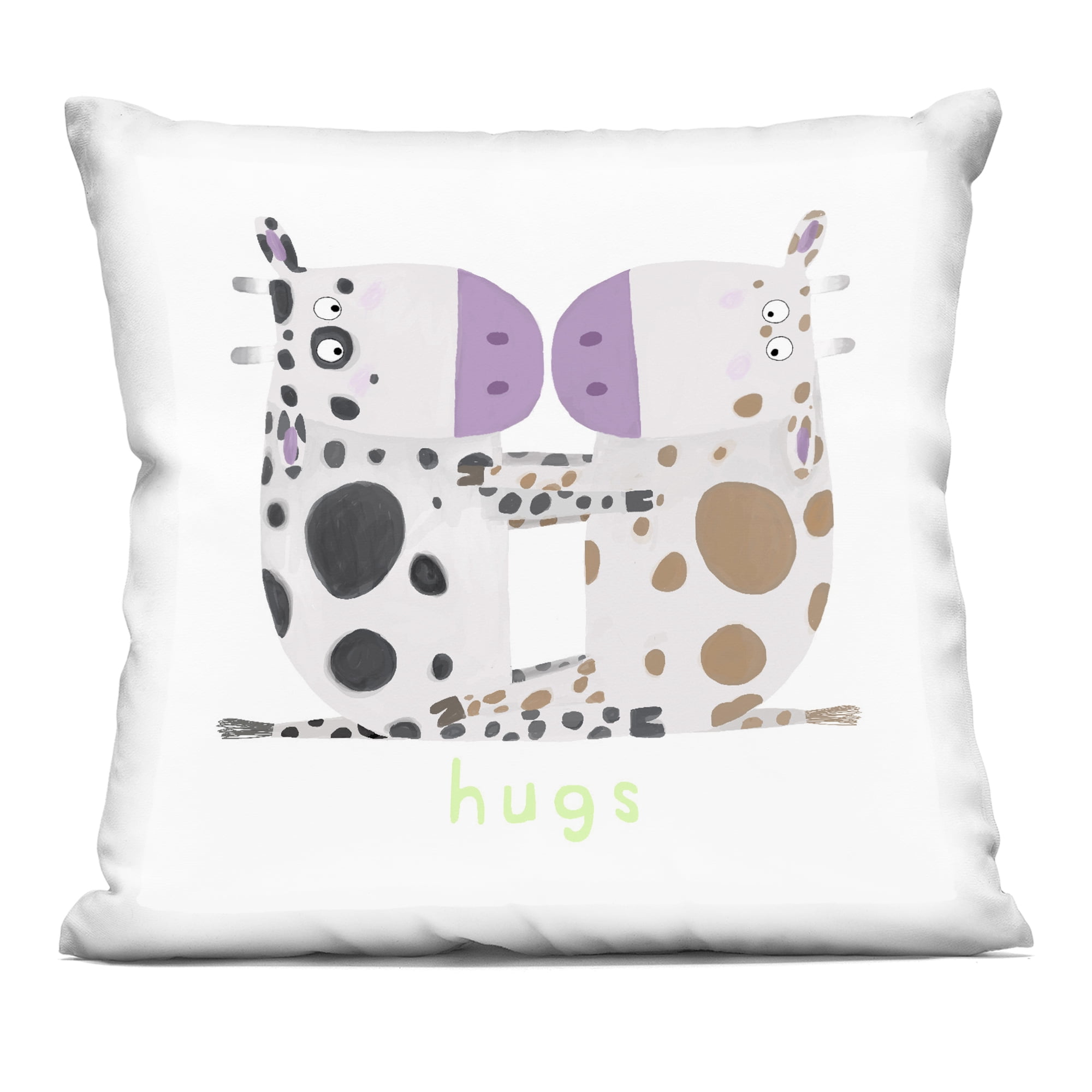 Stupell Industries Cow Hugs Symmetry Decorative Printed Throw Pillow, design by Carla Daly