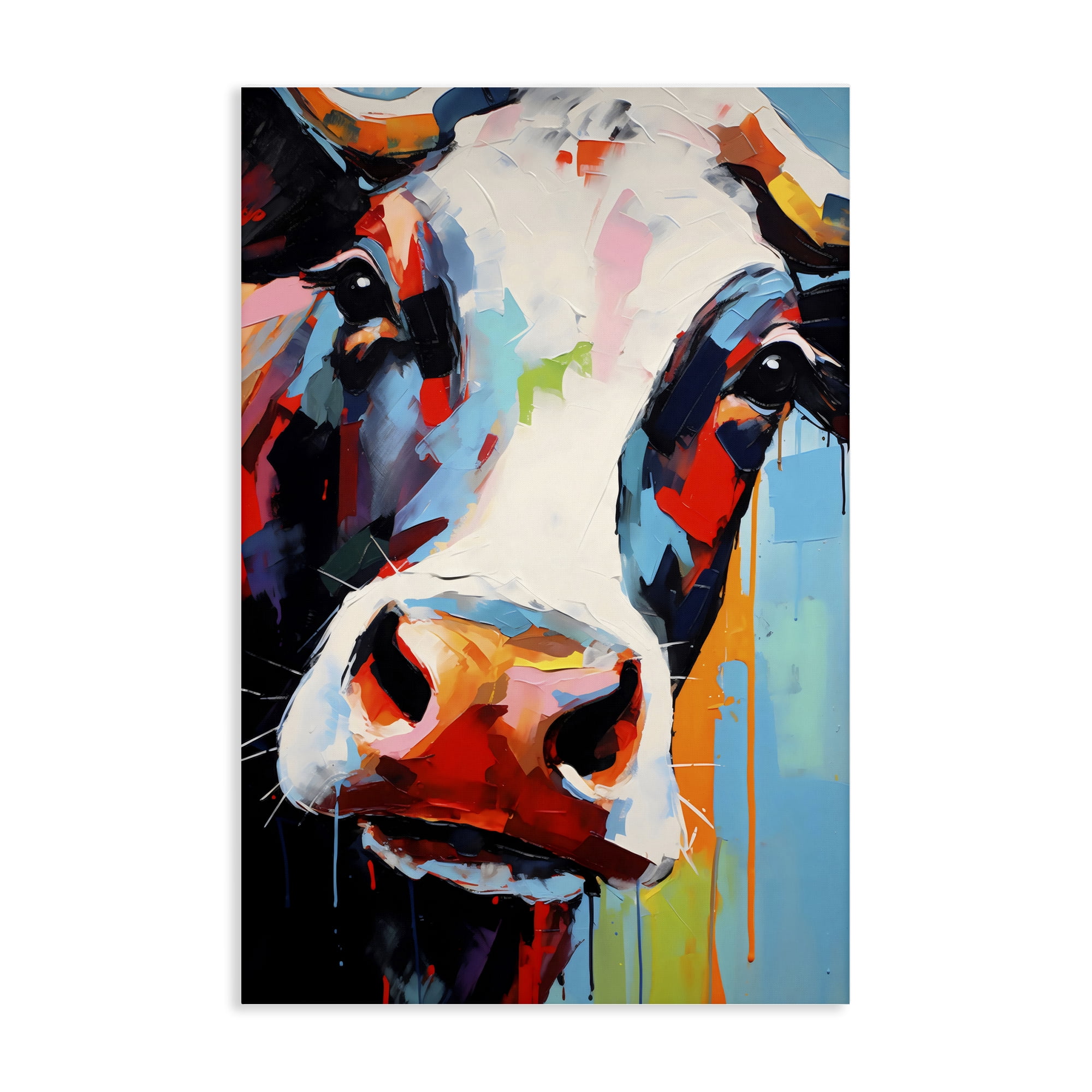 Stupell Industries Cow Of Many Colors Canvas Wall Art, design by Creative Studio