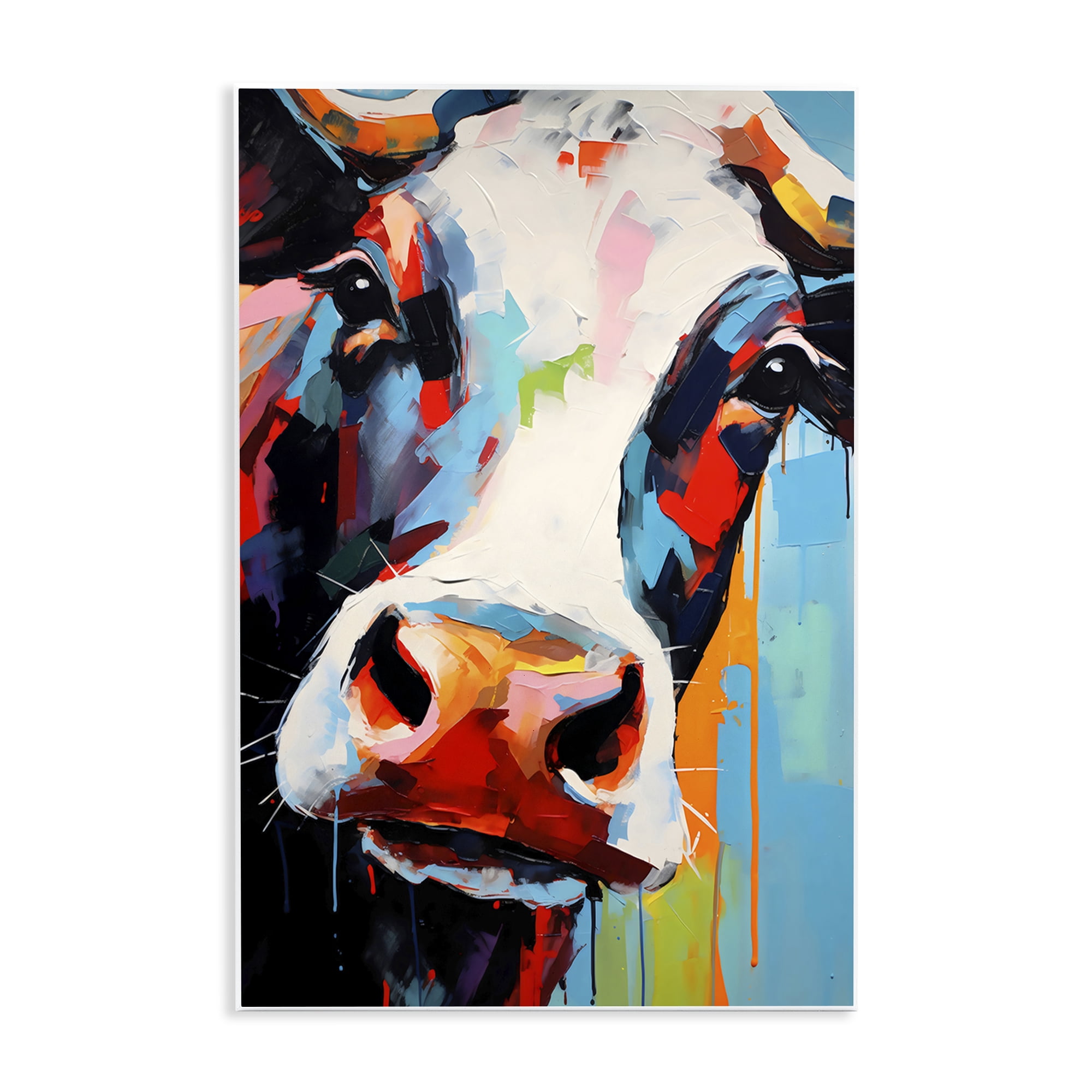 Stupell Industries Cow Of Many Colors Wall Plaque Art, design by Creative Studio