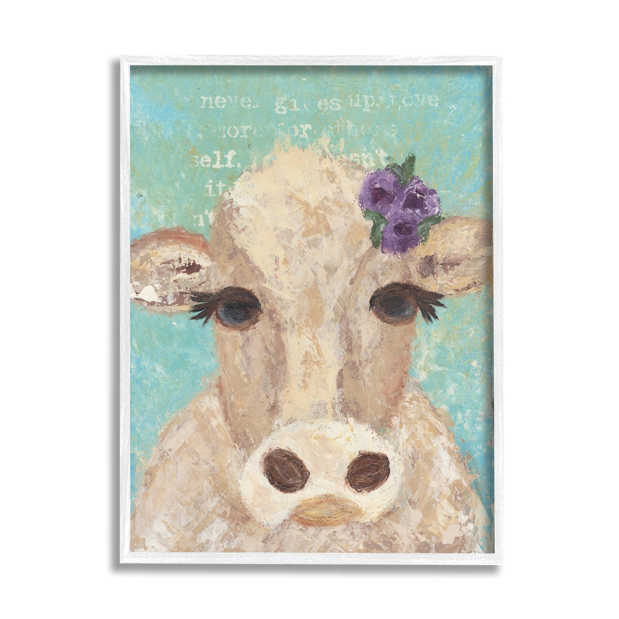 Stupell Industries Cow Painterly Portrait, 16 x 20,Design by Cassandra Cushman