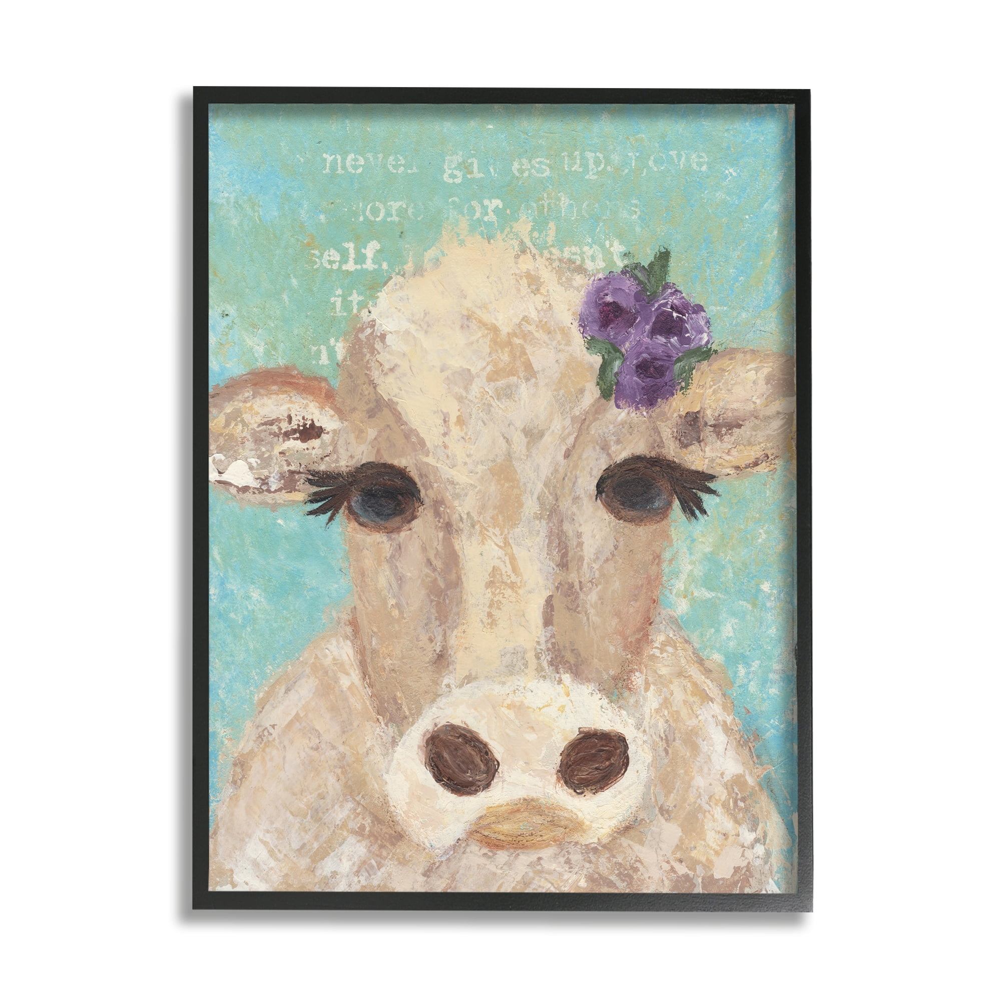 Stupell Industries Cow Painterly Portrait, 24 x 30,Design by Cassandra Cushman