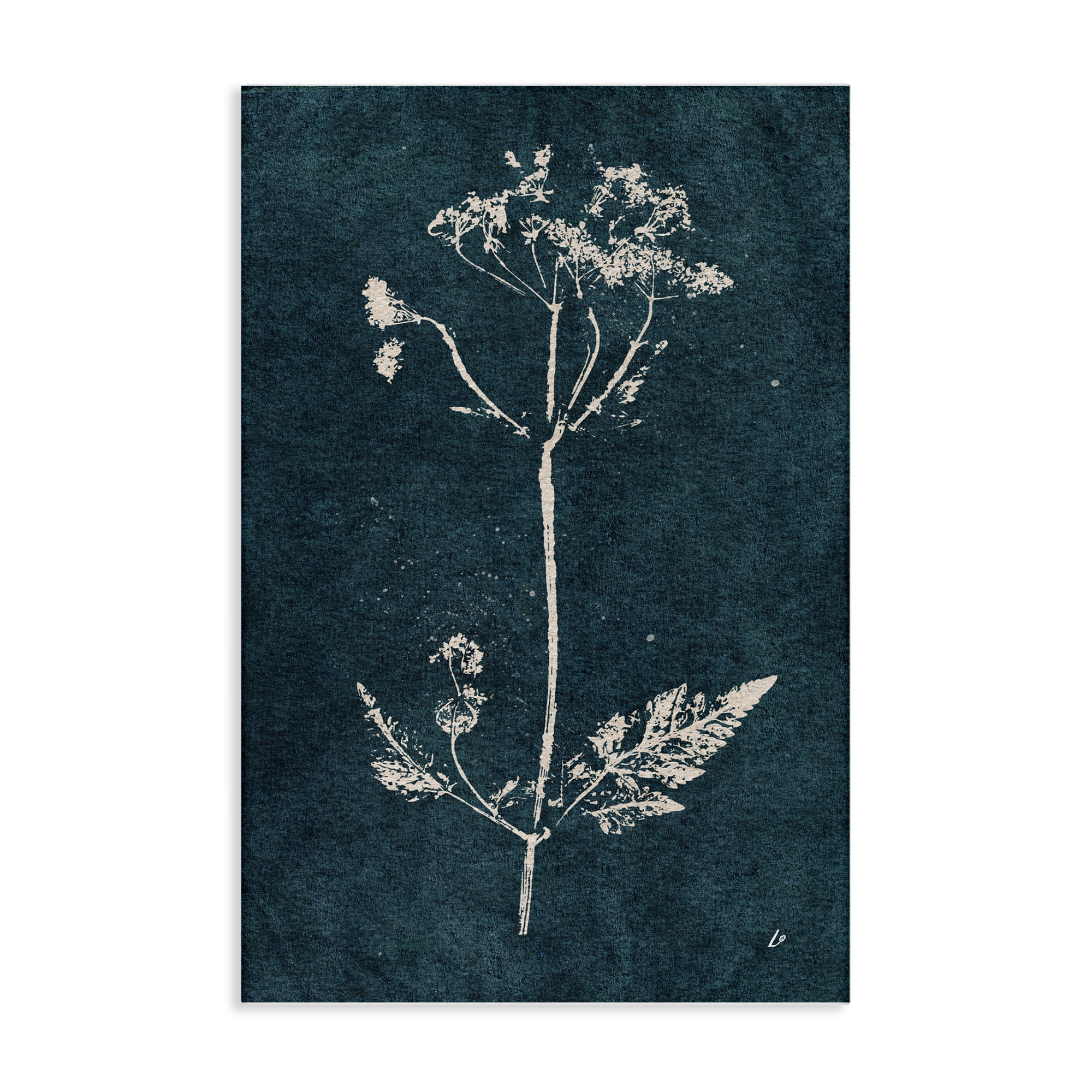 Stupell Industries Cow Parsley Stem Plants & Flowers Painting Wrapped Canvas Art Print Wall Art, 20 x 30
