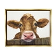 thumbnail image 1 of Stupell Industries Cow Resting on Fence Animals & Insects Painting Gold Floater Framed Canvas Art Print Wall Art, 21 x 17, 1 of 10