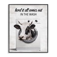 thumbnail image 1 of Stupell Industries Cow & Washing Machine Quotes and Sayings Painting Black Framed Art Print Wall Art, 11 x 14, 1 of 8