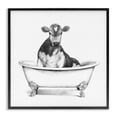 thumbnail image 1 of Cow in Bathtub Sketch Black Framed Giclee Art, 12 x 12, 1 of 7