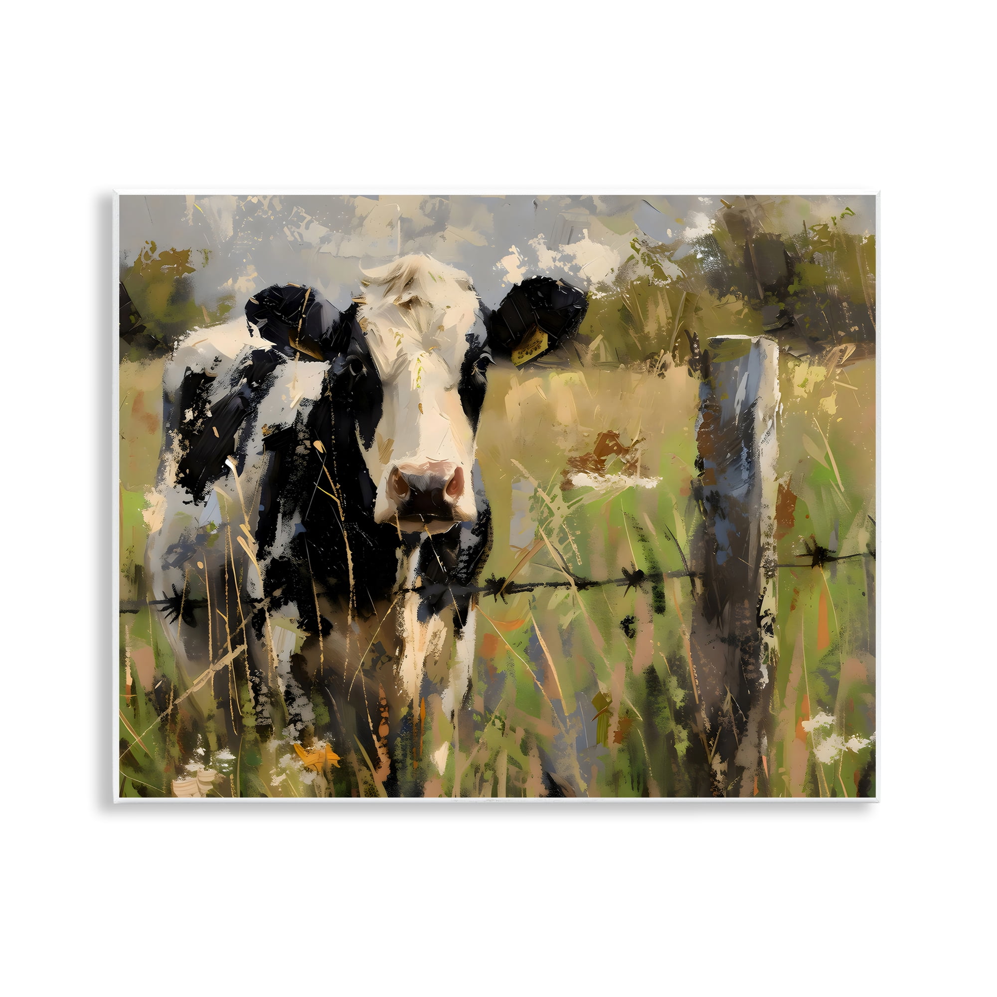 Stupell Industries Cow in Summer Pasture Wall Plaque Art, design by Creative Studio