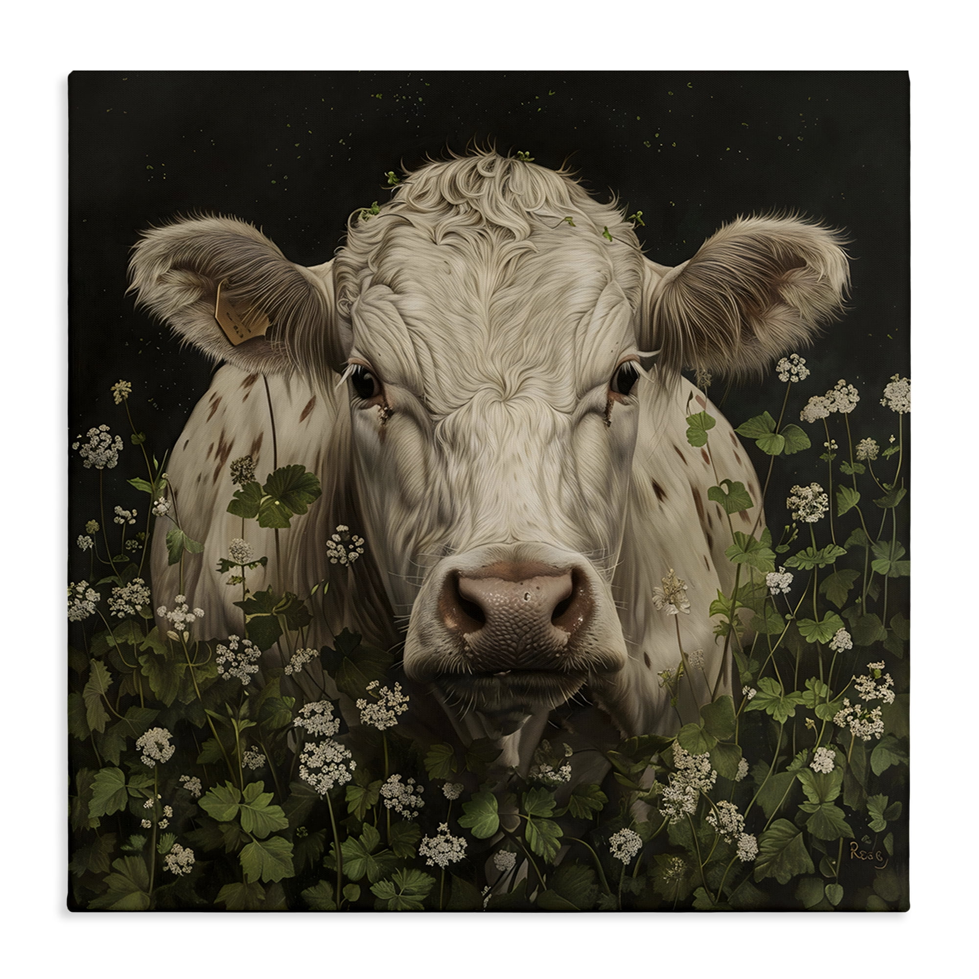 Stupell Industries Cow in the Green Meadow Canvas Wall Art, design by Creative Studio