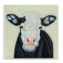 Stupell Industries Cow with Spotted Ears Animals Painting Unframed Art Print Wall Art, 12 x 12