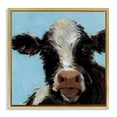 thumbnail image 1 of Stupell Industries Cow with Wispy Hair Gold Framed Floater Canvas Wall Art design by Wani Pasion, 25 x 25, 1 of 9