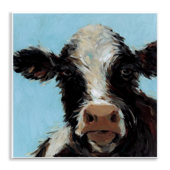Stupell Industries Cow with Wispy Hair Wall Plaque Art design by Wani Pasion, 12 x 12