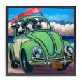 thumbnail image 1 of Stupell Industries Eclectic Cowabunga Surfer Cows Black Floating Frame Canvas Art, 18 x 18, by CR Townsend, 1 of 8
