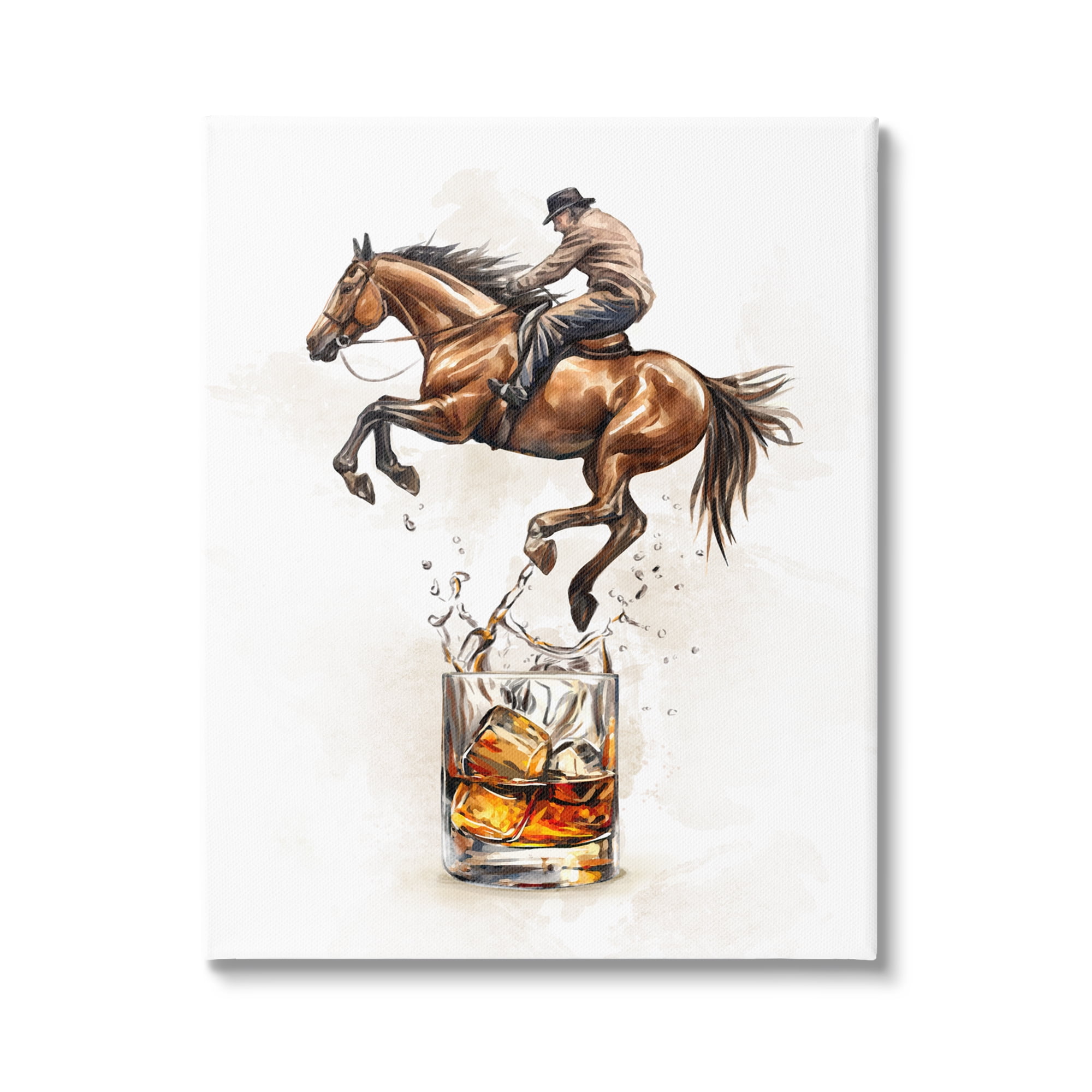 Stupell Industries Cowboy & Bourbon Animals & Insects Painting Gallery Wrapped Canvas Art Print Wall Art, 24 x 30