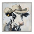 thumbnail image 1 of Stupell Industries Farmhouse Cowboy Carl Cow Gray Framed Giclee Art, 12 x 12, by Tina LeCour, 1 of 8
