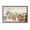 thumbnail image 1 of Stupell Industries Southwestern Cowboy Cattle Roundup Brown Floating Frame Canvas Art, 31 x 21, by Nina Blue, 1 of 9