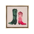 thumbnail image 1 of Stupell Industries Cowboy & Cowgirl Boots Beauty & Fashion Painting Brown Floater Framed Canvas Art Print Wall Art, 18 x 18, 1 of 10