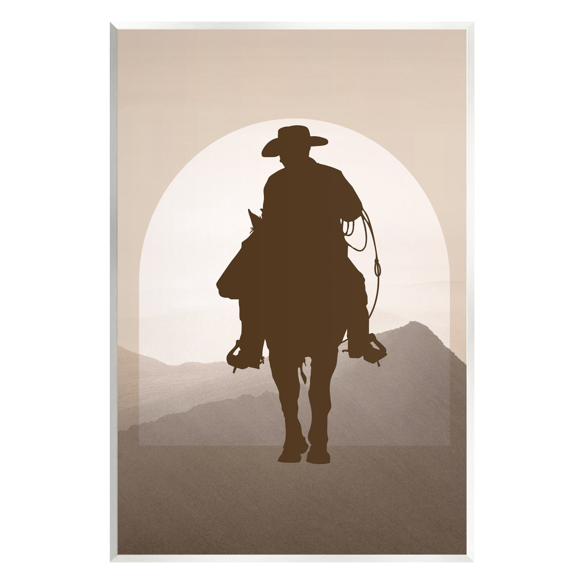 Stupell Industries Cowboy & Desert Dunes Animals & Insects Painting Unframed Art Print Wall Art, 13 x 19