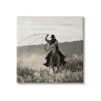 Stupell Industries Cowboy Lasso Western Photography Animals & Insects Photography Gallery Wrapped Canvas Print Wall Art