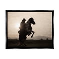 thumbnail image 1 of Stupell Industries Cowboy & Rearing Horse Animals & Insects Photography Black Floater Framed Canvas Art Print Wall Art, 21 x 17, 1 of 10