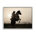 thumbnail image 1 of Stupell Industries Cowboy & Rearing Horse Animals & Insects Photography Gray Framed Art Print Wall Art, 14 x 11, 1 of 9