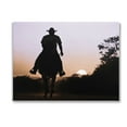thumbnail image 1 of Stupell Industries Cowboy & Setting Sun Landscape Photography Gallery Wrapped Canvas Art Print Wall Art, 40 x 30, 1 of 8