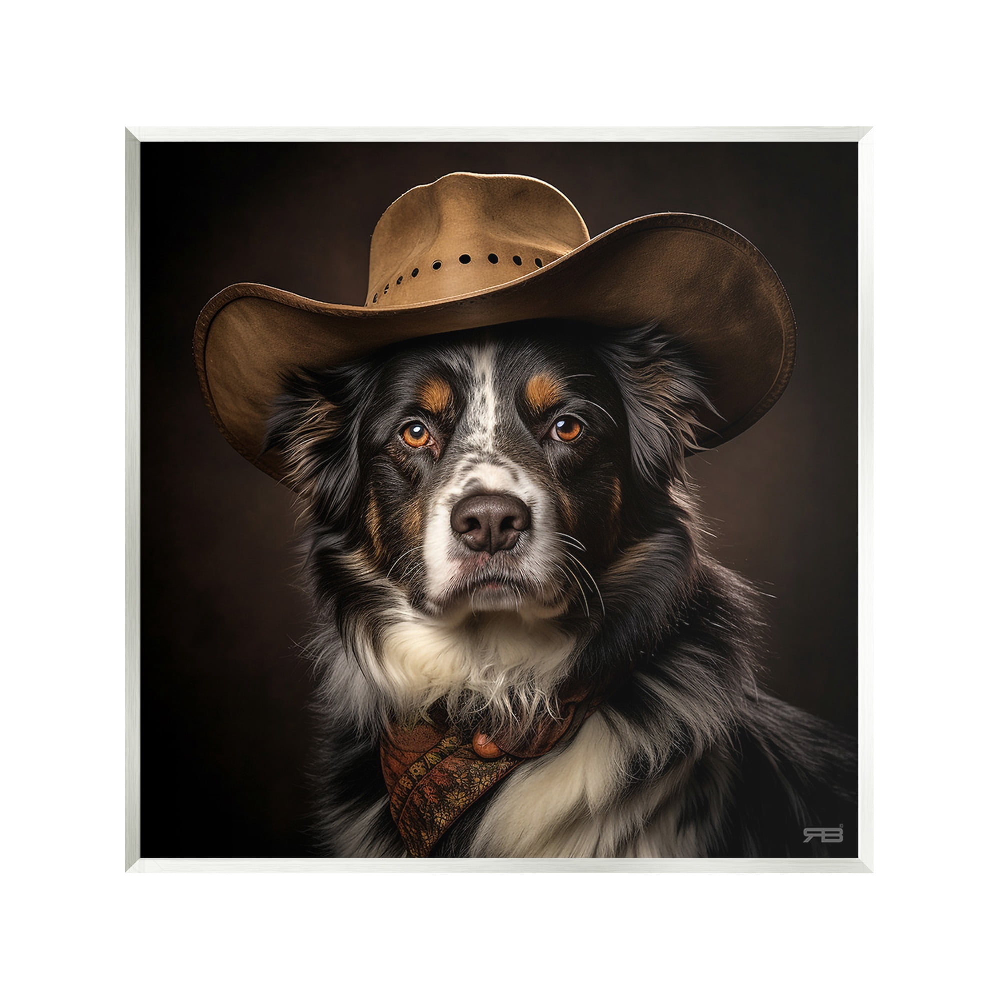 Stupell Industries Cowboy Sheriff Dog Animals & Insects Painting Unframed Art Print Wall Art, 12 x 12