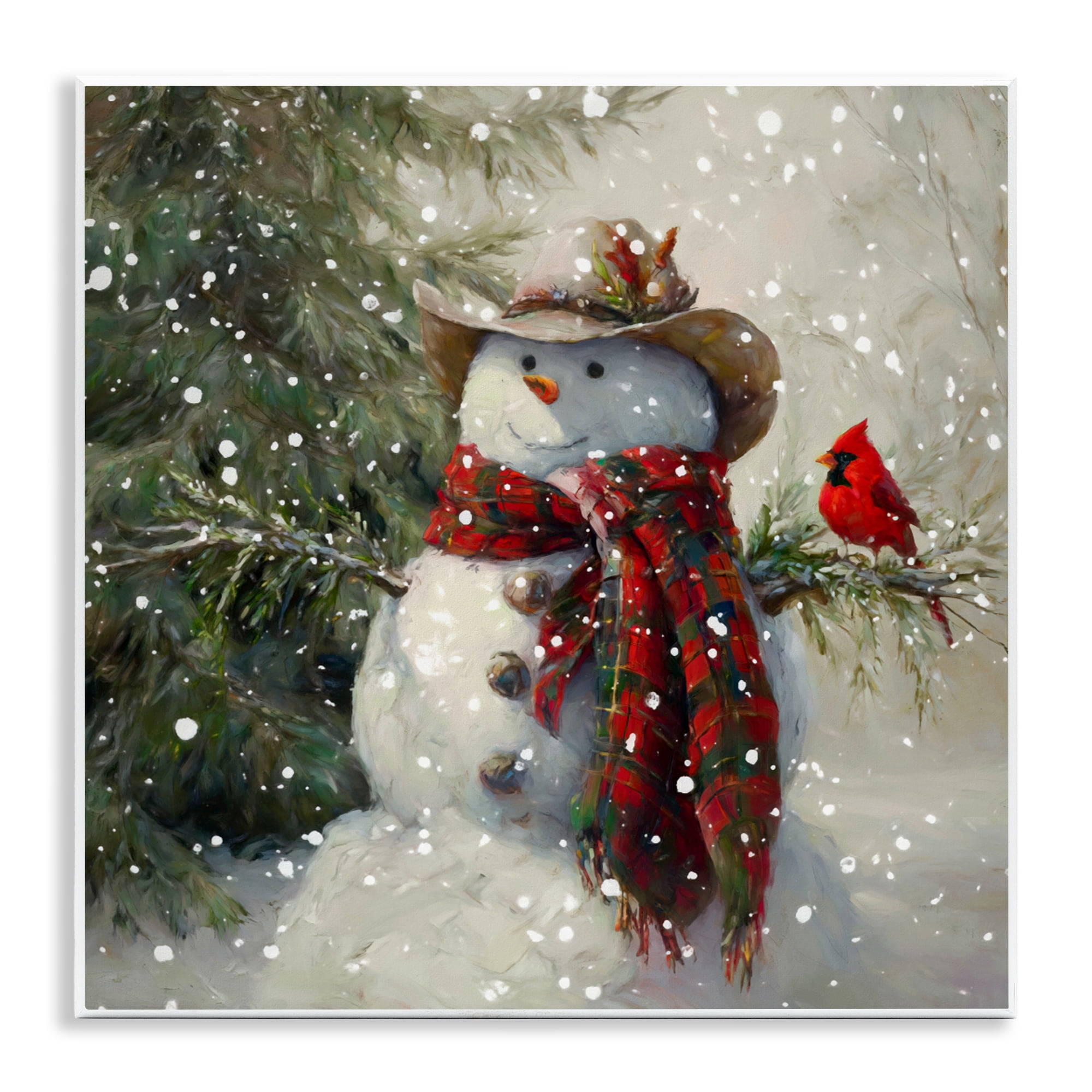 Stupell Industries Cowboy Snowman & Cardinal Wall Plaque Art, design by Tina LeCour