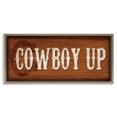 thumbnail image 1 of Stupell Industries Cowboy Up Ranch Life Brown Framed Floater Canvas Wall Art design by Jennifer Pugh, 14 x 31, 1 of 9