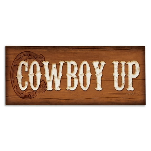 Stupell Industries Cowboy Up Ranch Life Canvas Wall Art design by Jennifer Pugh, 17 x 40