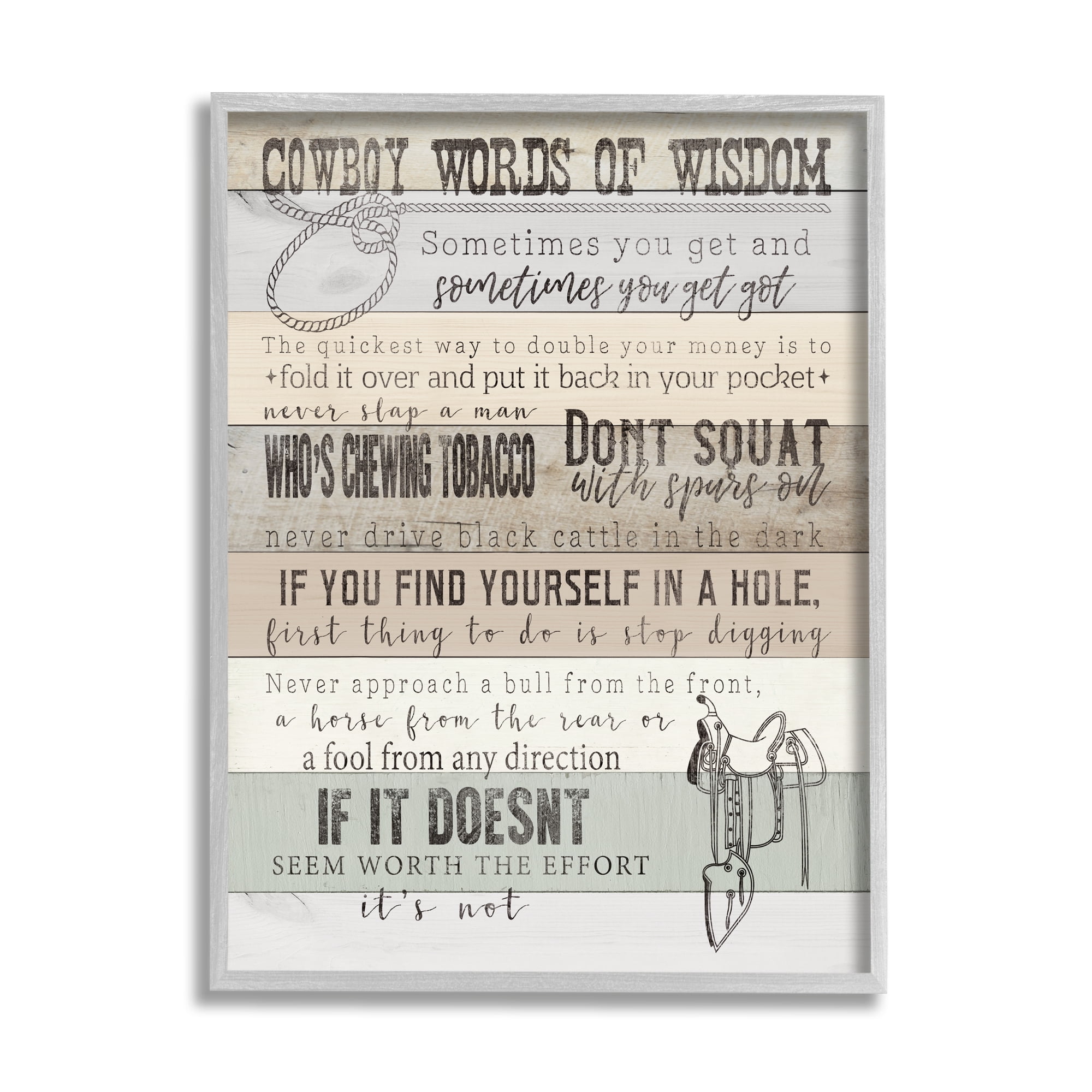 never slap a man while he's chewing tobacco Stupell Industries Cowboy Words of Wisdom Typography Painting Gray Framed Art Print Wall Art, 11 x 14 never slap a man while he's chewing tobacco Stupell Industries Cowboy Words of Wisdom Typography Painting Gray Framed Art Print Wall Art, 11 x 14
