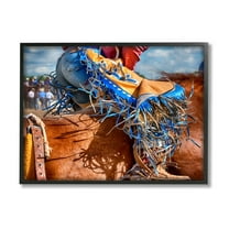 Stupell Industries Cowboy at Rodeo Photography Animals & Insects Photography Black Framed Art Print Wall Art, 14 x 11