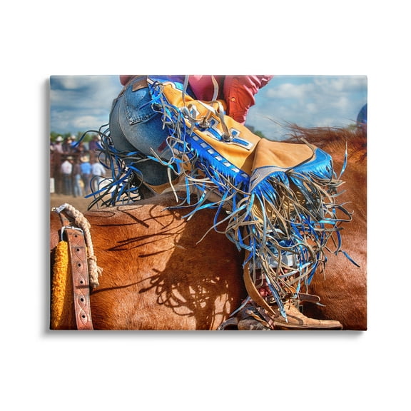 Stupell Industries Cowboy at Rodeo Photography Animals & Insects Photography Gallery Wrapped Canvas Print Wall Art, 20 x 16
