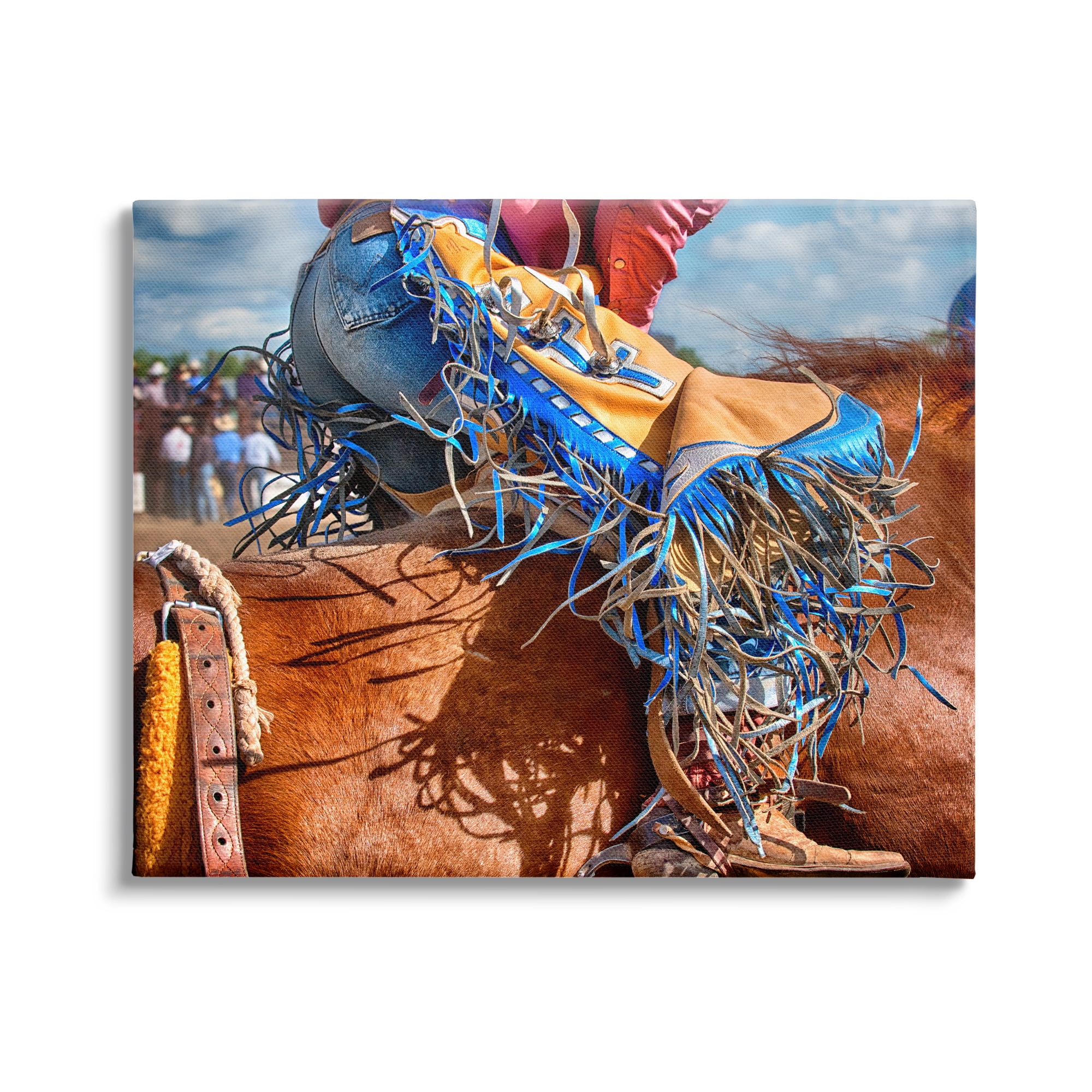 Stupell Industries Cowboy at Rodeo Photography Animals & Insects Photography Gallery Wrapped Canvas Print Wall Art, 30 x 24