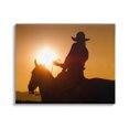 thumbnail image 1 of Stupell Industries Cowboy at Sunset Silhouette Animals & Insects Photography Gallery Wrapped Canvas Print Wall Art, 48 x 36, 1 of 7