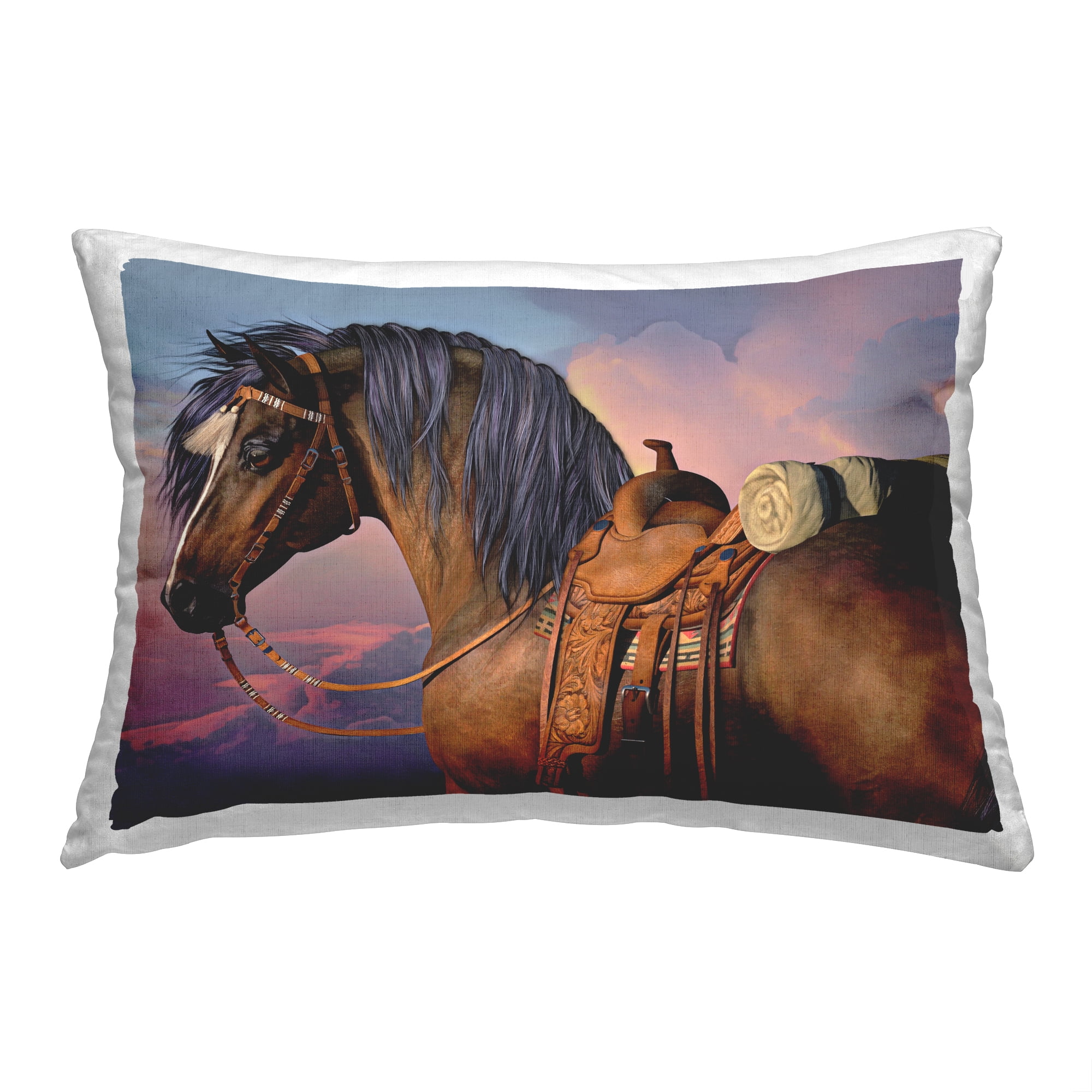 Stupell Industries Cowboy's Pride Horse Decorative Printed Throw Pillow, 14 x 20
