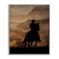 thumbnail image 1 of Stupell Industries Rustic Lodge Cowboy's Sunset Ride Gray Framed Giclee Art, 11 x 14, by Kim Allen, 1 of 8