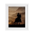 thumbnail image 1 of Stupell Industries Rustic Lodge Cowboy's Sunset Ride White Framed Print Under Glass, 17 x 21, by Kim Allen, 1 of 8