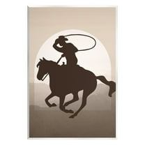 Stupell Industries Cowboy with Lasso Animals & Insects Painting Unframed Art Print Wall Art, 10 x 15