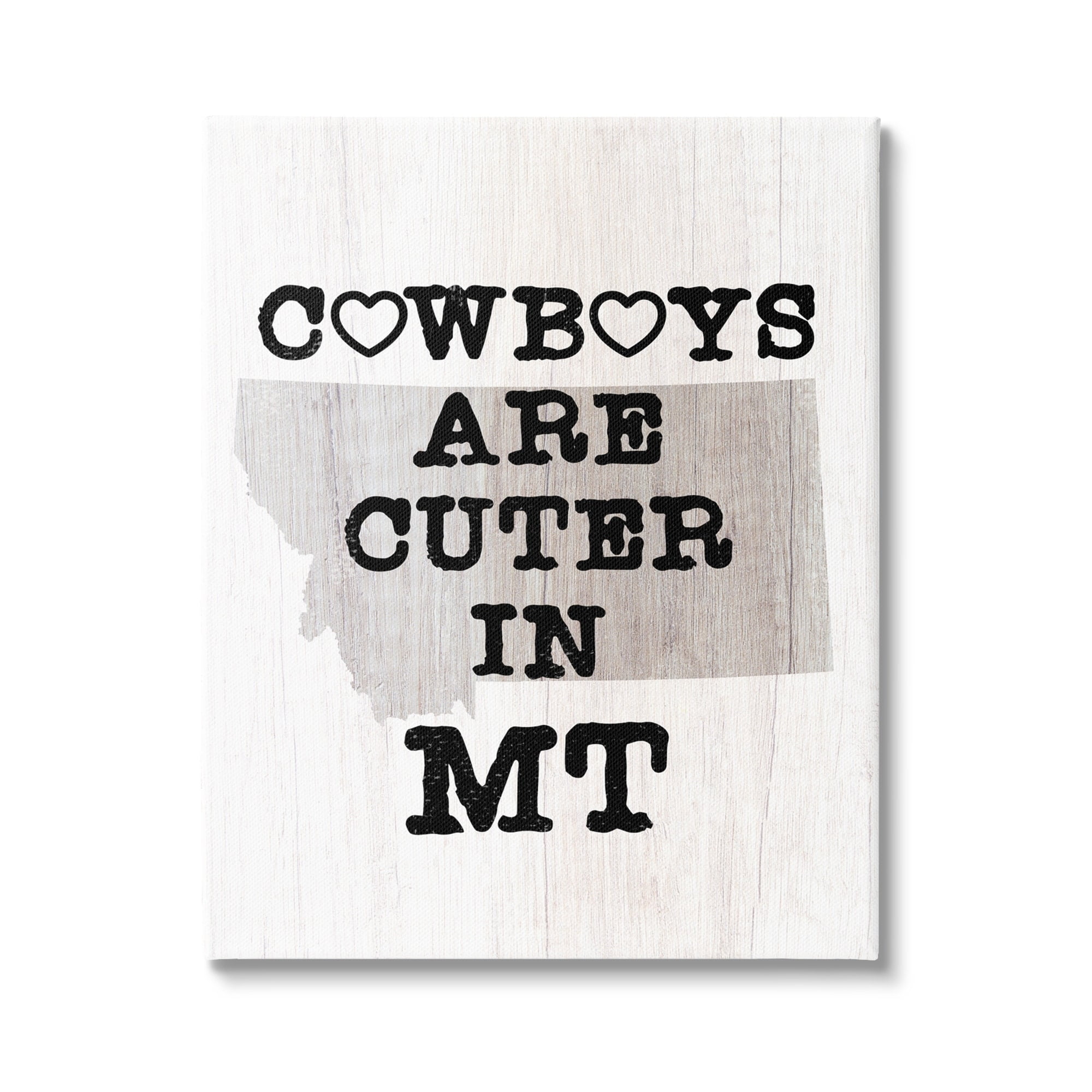 Stupell Industries Cowboys Cuter In Montana Text Country Quote , 24 x 30, Design by Lil' Rue
