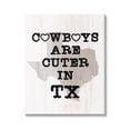 thumbnail image 1 of Stupell Industries Cowboys Cuter In Texas Text Rustic Grain Pattern Graphic Art Gallery-Wrapped Canvas Print Wall Art, 30x40, by Lil' Rue, 1 of 6
