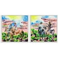 thumbnail image 1 of Stupell Industries Cowboys Under Western Sun Landscape & Nature Painting White Framed Art Print Wall Art, 17 x 17, Set of 2, 1 of 2