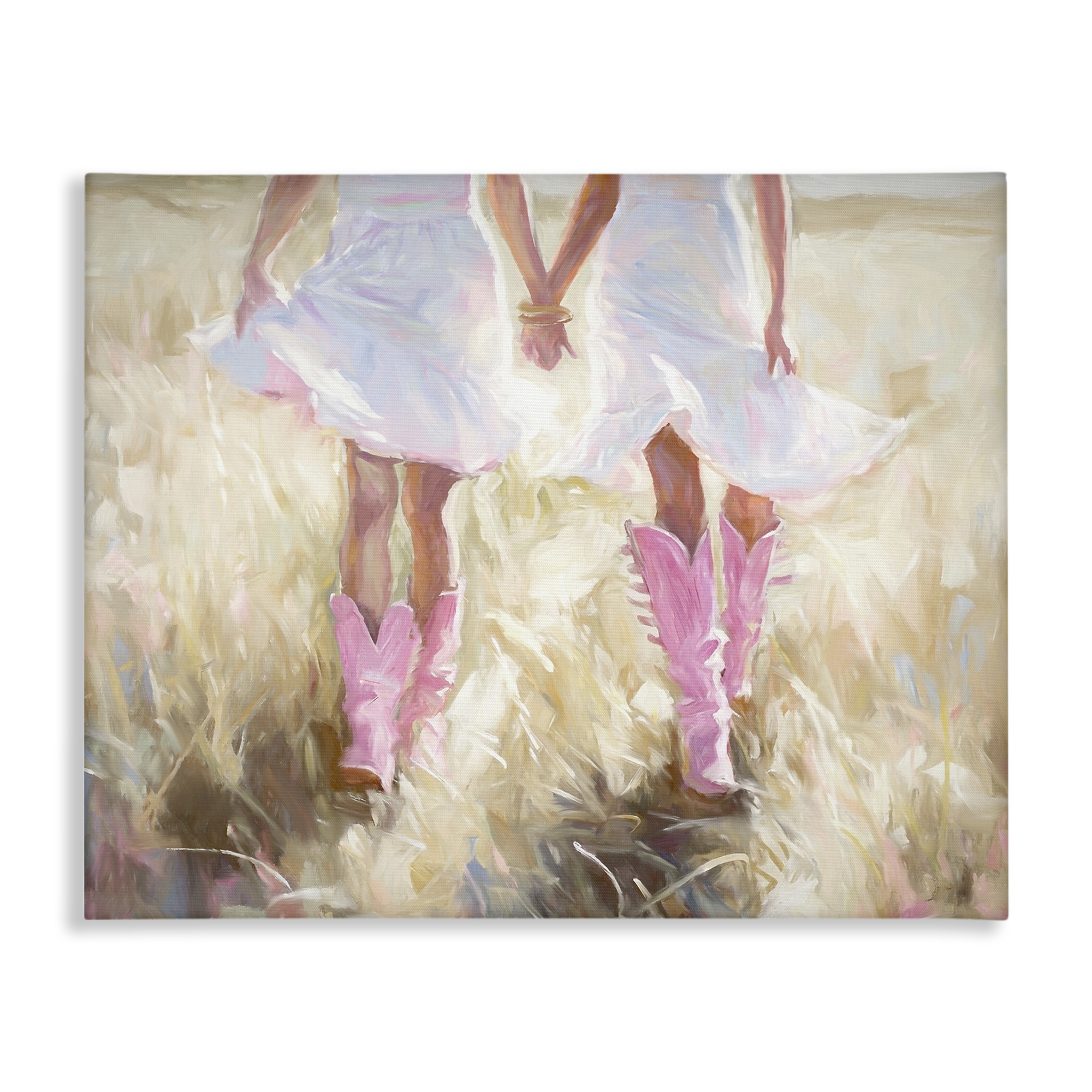 Stupell Industries Cowgirl Best Friends Novelty Painting Gallery Wrapped Canvas Art Print Wall Art, 30 x 24