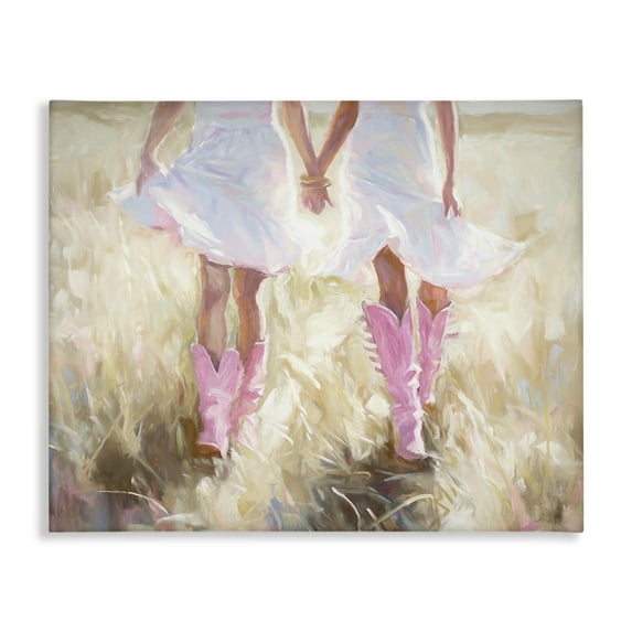 Stupell Industries Cowgirl Best Friends Novelty Painting Gallery Wrapped Canvas Art Print Wall Art, 30 x 24