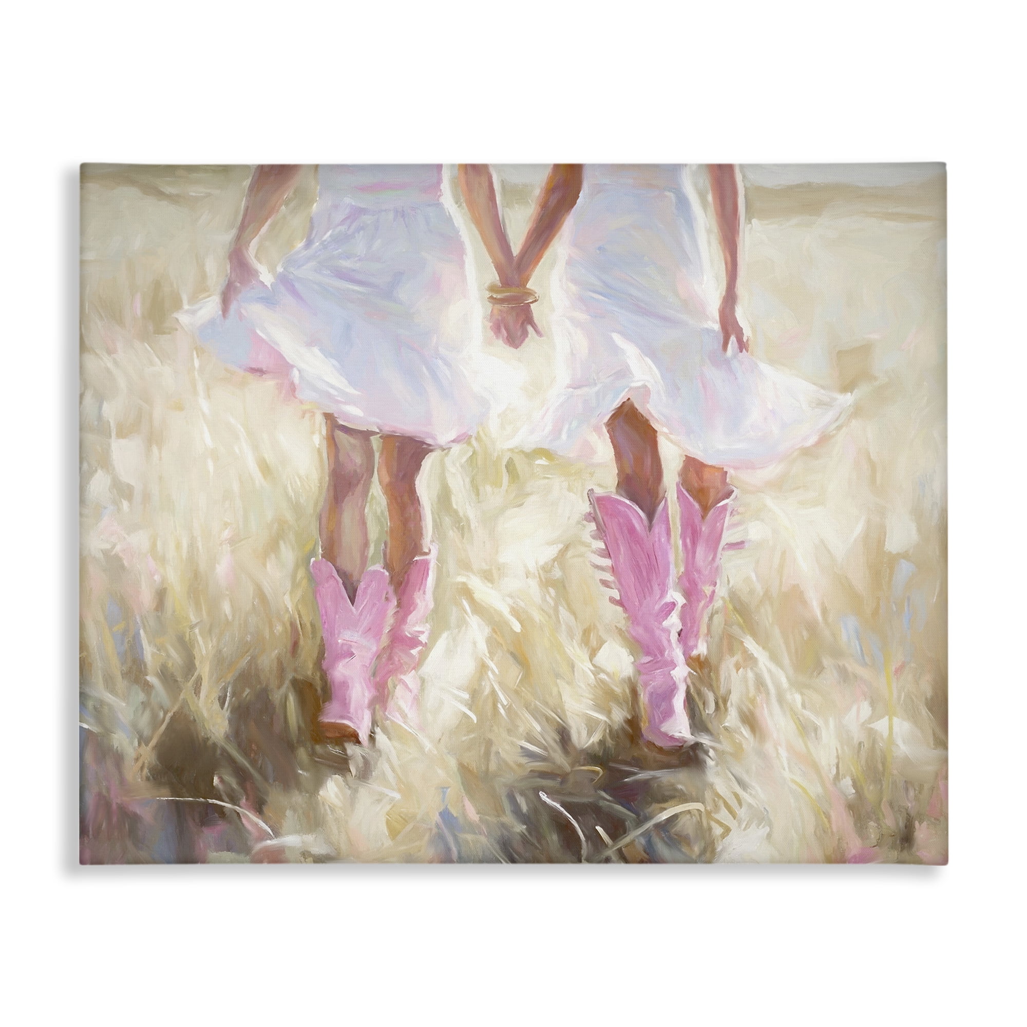 Stupell Industries Cowgirl Best Friends Novelty Painting Gallery Wrapped Canvas Art Print Wall Art, 48 x 36