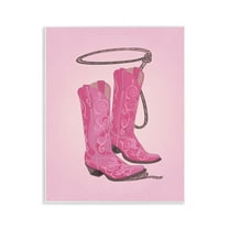 Stupell Industries Cowgirl Boots & Lasso Entertainment Painting Unframed Art Print Wall Art, 11 x 14