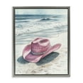 thumbnail image 1 of Stupell Industries Cowgirl Hat on Beach Gray Framed Floater Canvas Wall Art design by Heidi Kuntz, 31 x 25, 1 of 9