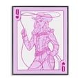 thumbnail image 1 of Stupell Industries Eclectic Cowgirl Queen of Hearts Black Framed Giclee Art, 24 x 30, by Ziwei Li, 1 of 8