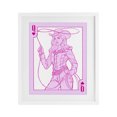 thumbnail image 1 of Stupell Industries Eclectic Cowgirl Queen of Hearts White Framed Print Under Glass, 13 x 16, by Ziwei Li, 1 of 8