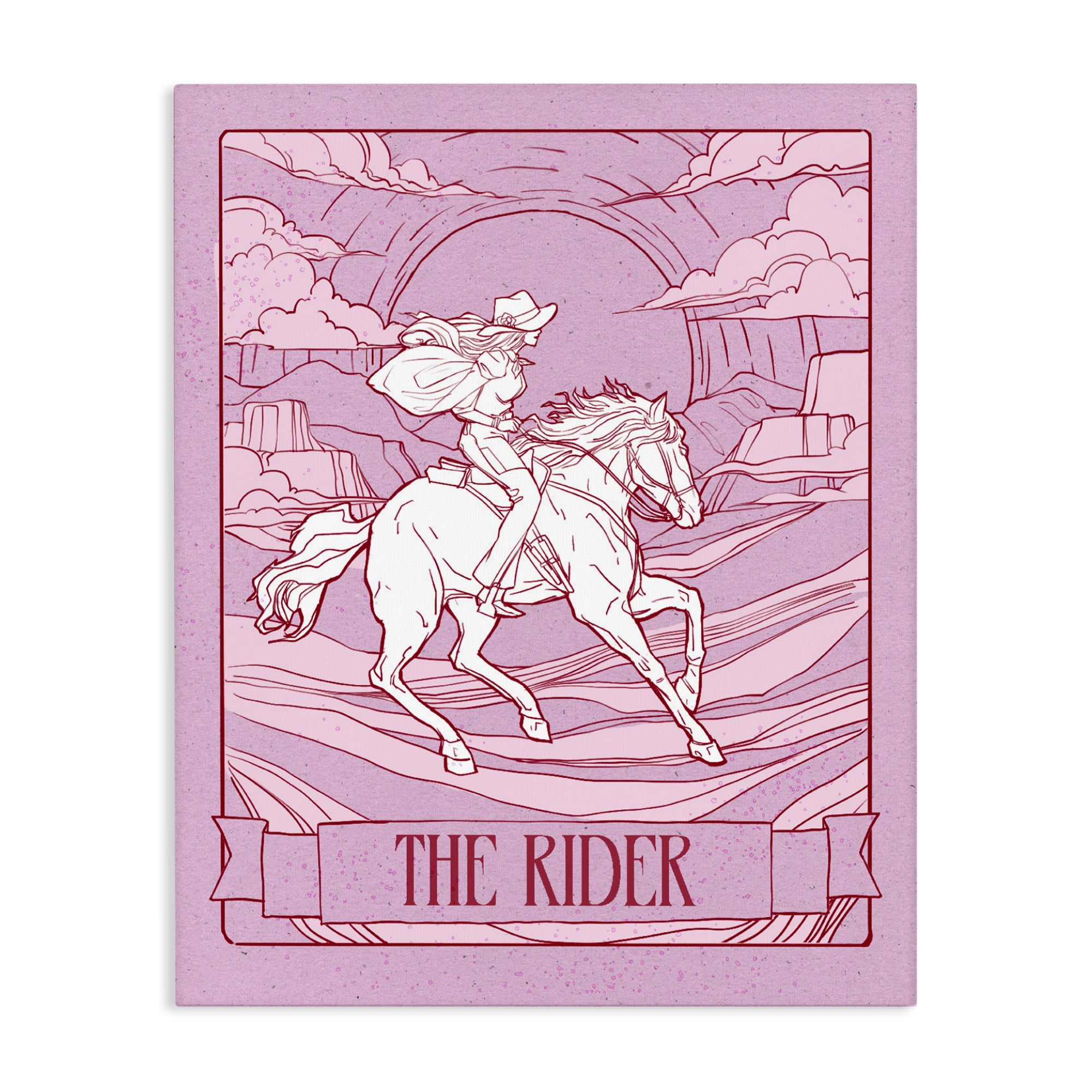 Stupell Industries Cowgirl Rider Tarot Card Canvas Wall Art, design by Ziwei Li
