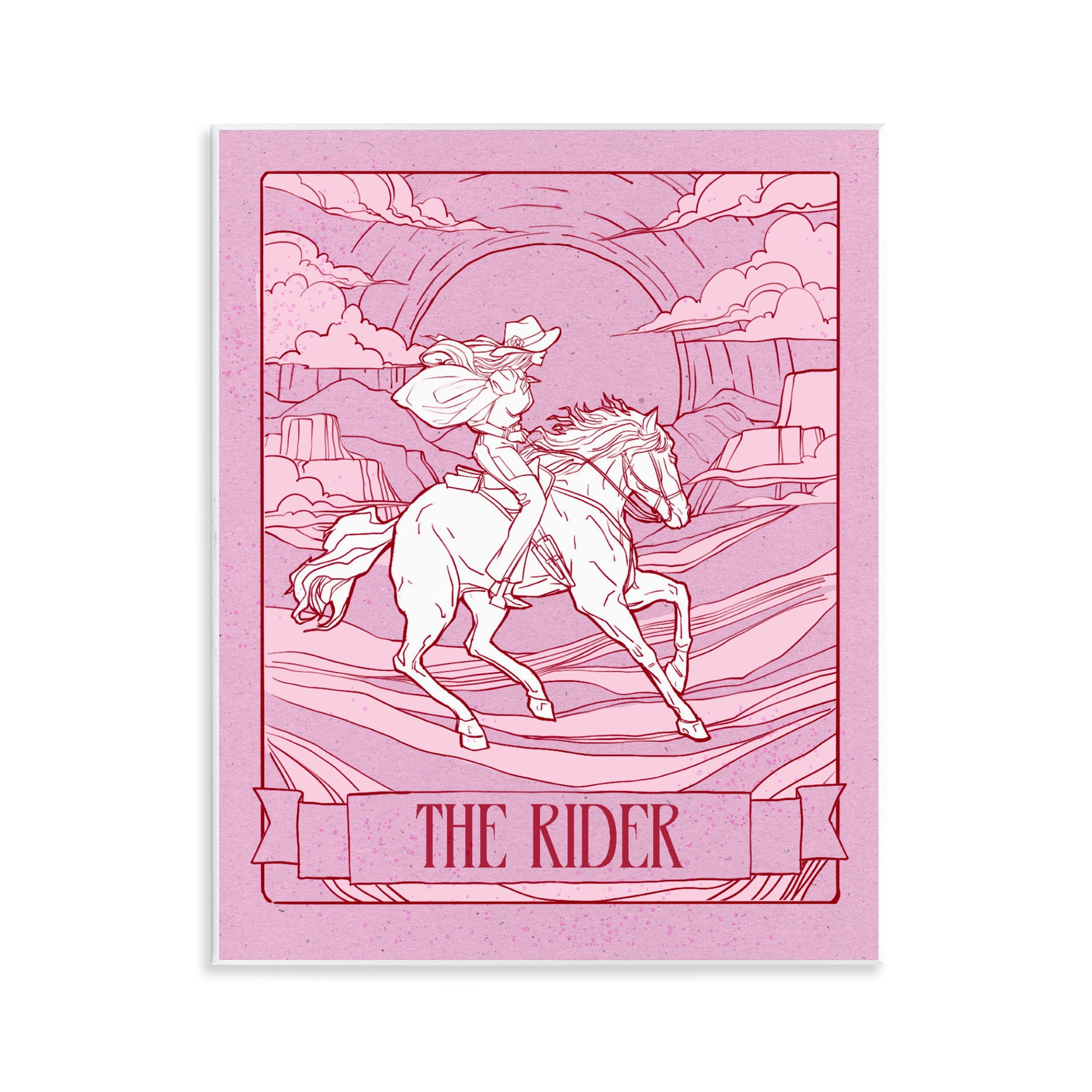 Stupell Industries Cowgirl Rider Tarot Card Wall Plaque Art, design by Ziwei Li