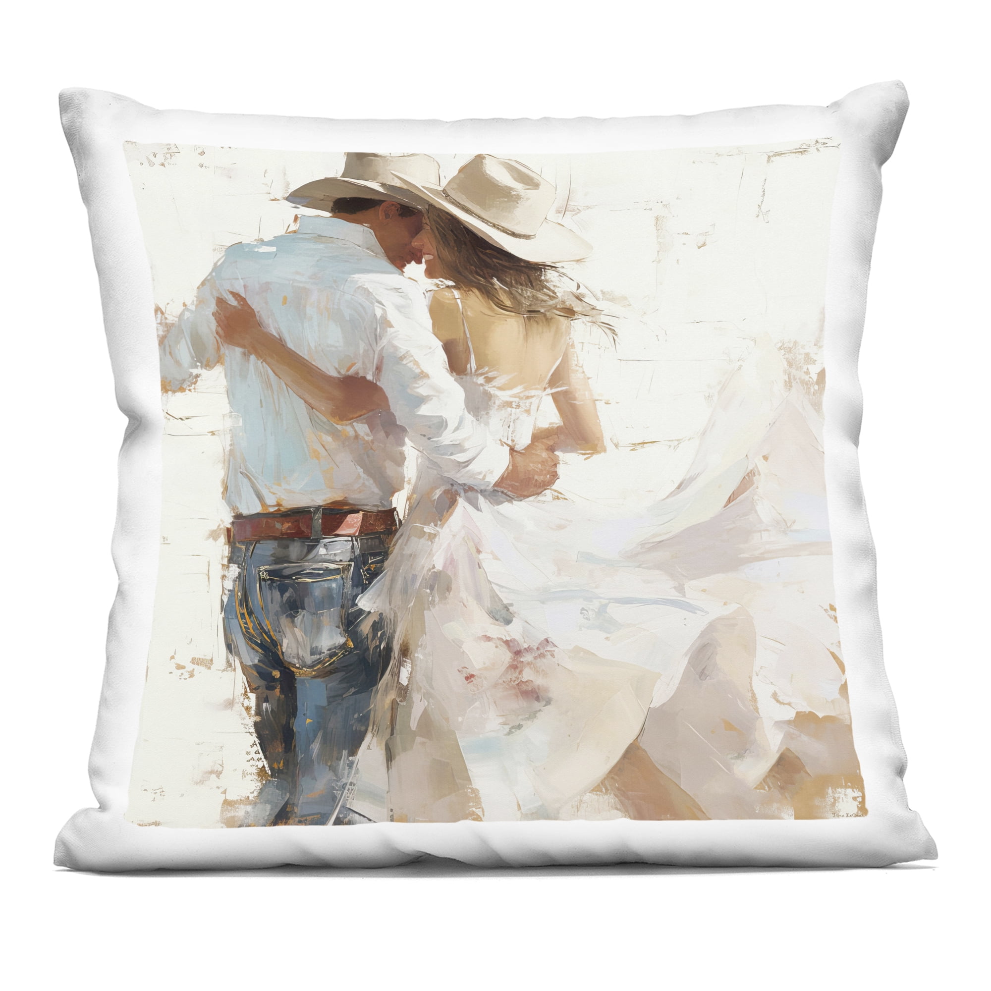 Stupell Industries Cowgirl Romance Couple Decorative Printed Throw Pillow, design by Tina LeCour